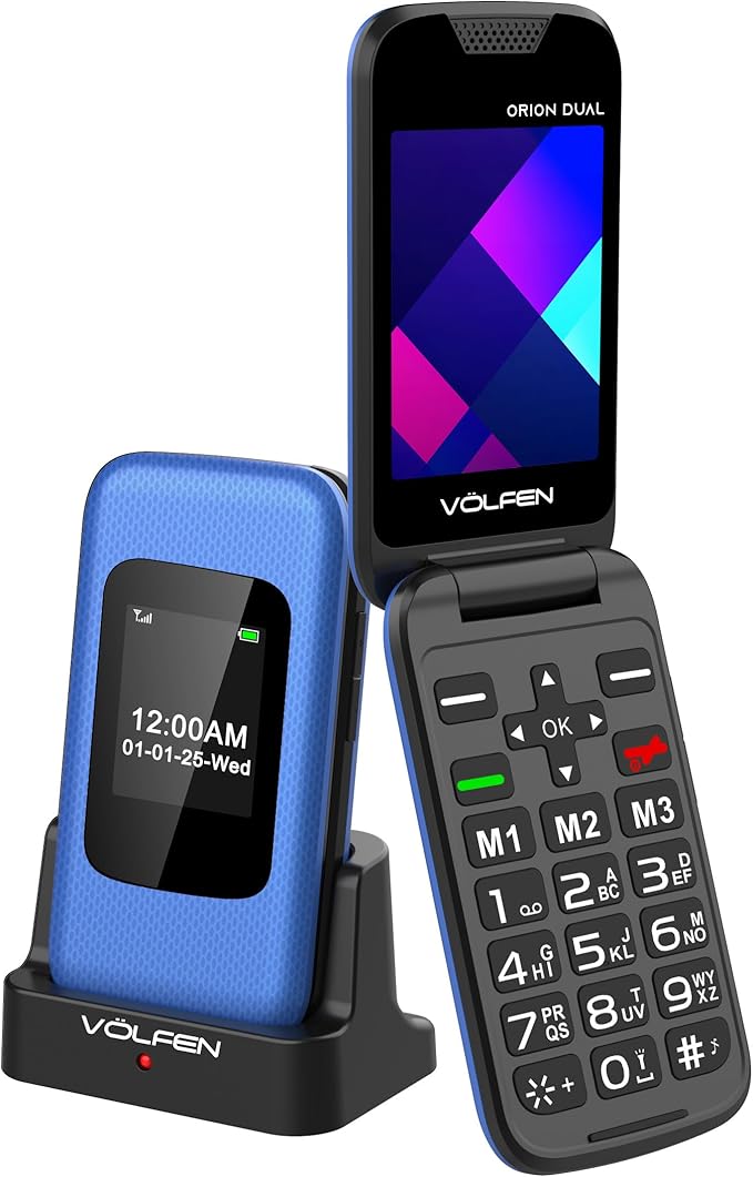 Volfen Orion Dual Flip Mobile Phone