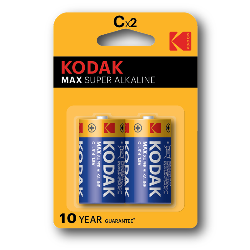 Kodak Max Super Alkaline C 1.5v Batteries