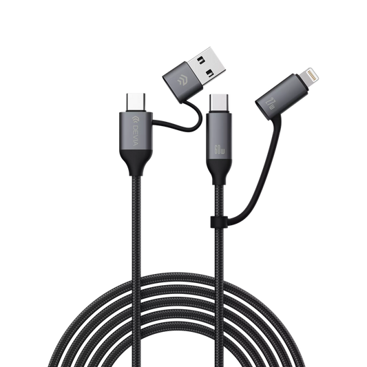 Devia 1.5m 60W & 27W Usb & Usb-C to Lightning & Usb-C Cable