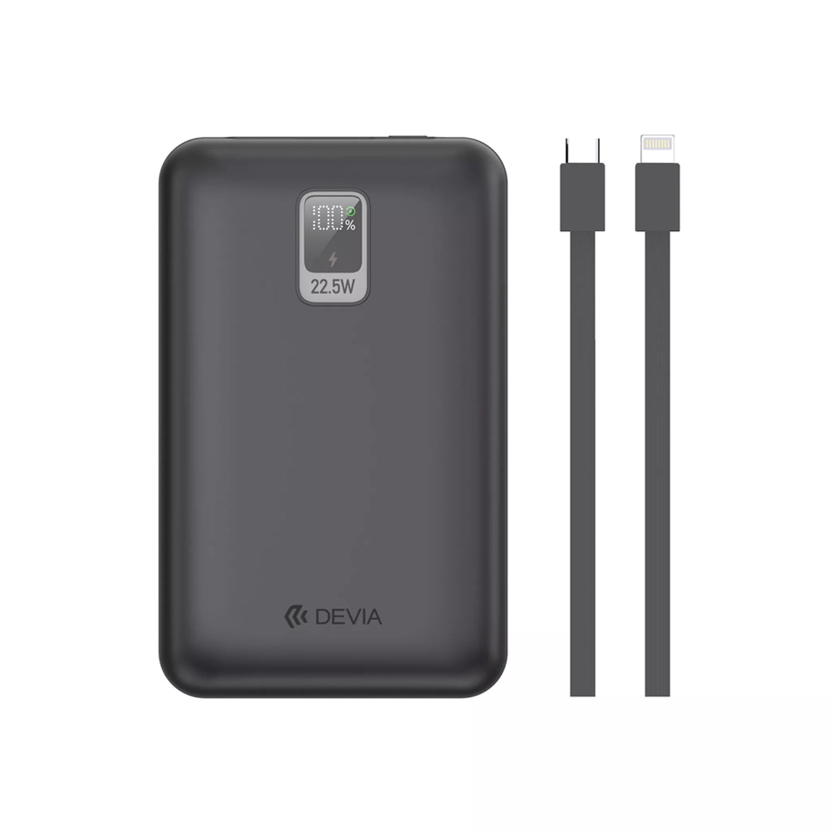 Devia 20000mAh 22.5W Power Bank With Usb-C and Lightning Cables