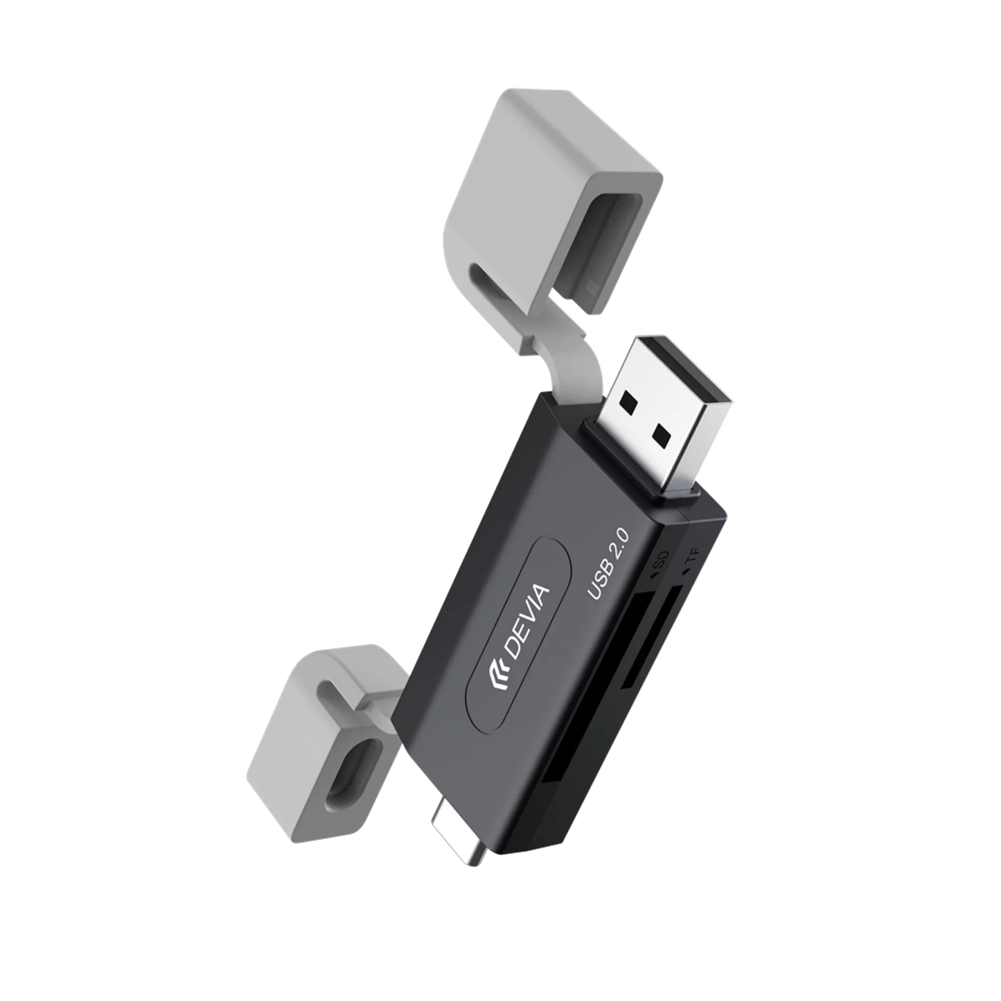 Devia Usb+Usb-C 2.0 To SD TF 2in1 Card Reader