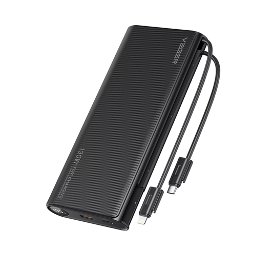 Veger 25000mAh 130W with Usb-C & Lightning Cables Power Bank