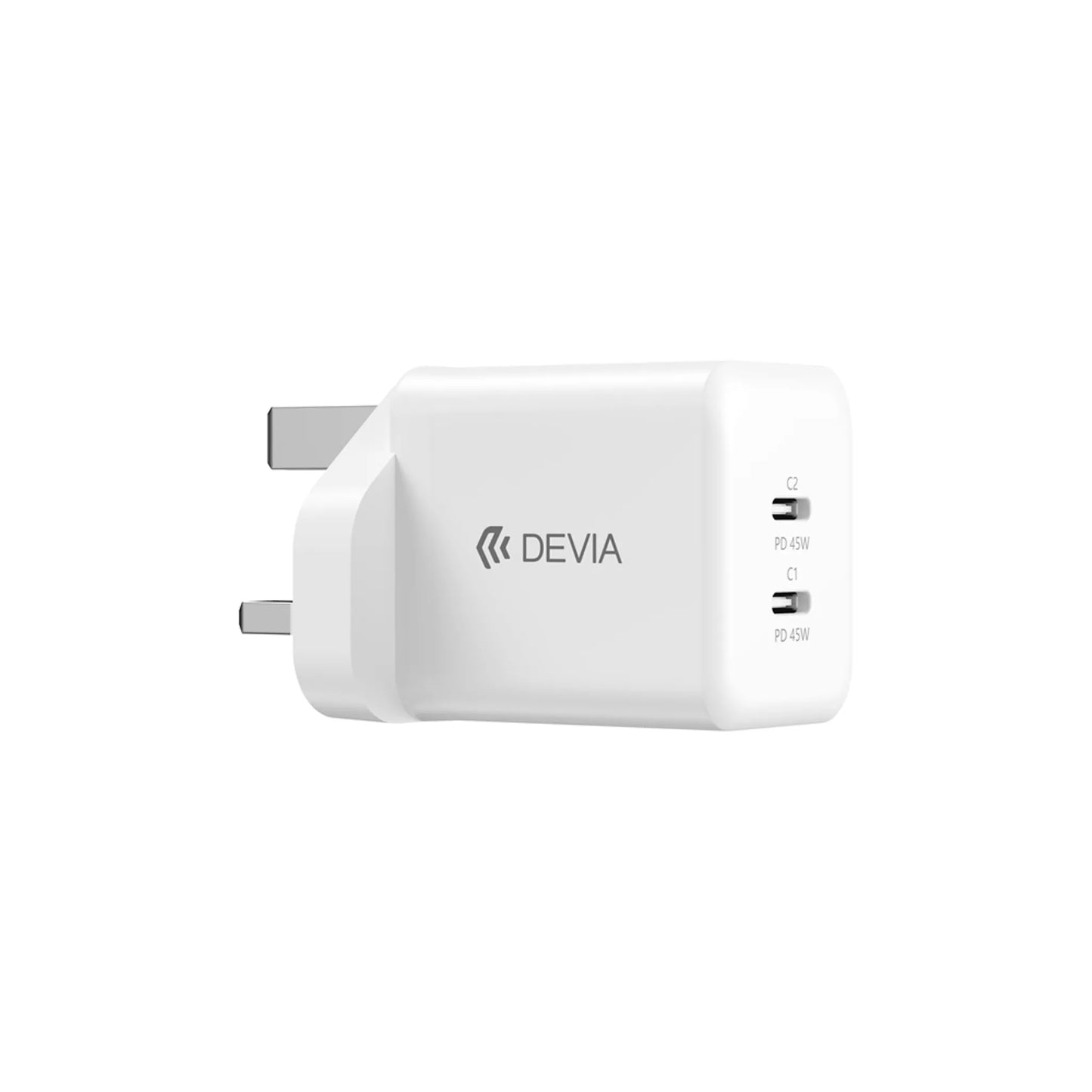 Devia 45W GaN Dual Usb-C UK Charging Plug