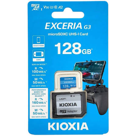 Kioxia Exceria G3 microSDXC V30 160mB/s 128GB
