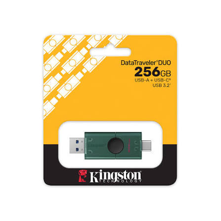 Kingston Data Traveler Duo 3.2 Usb & Usb-C 256GB Flash Drive