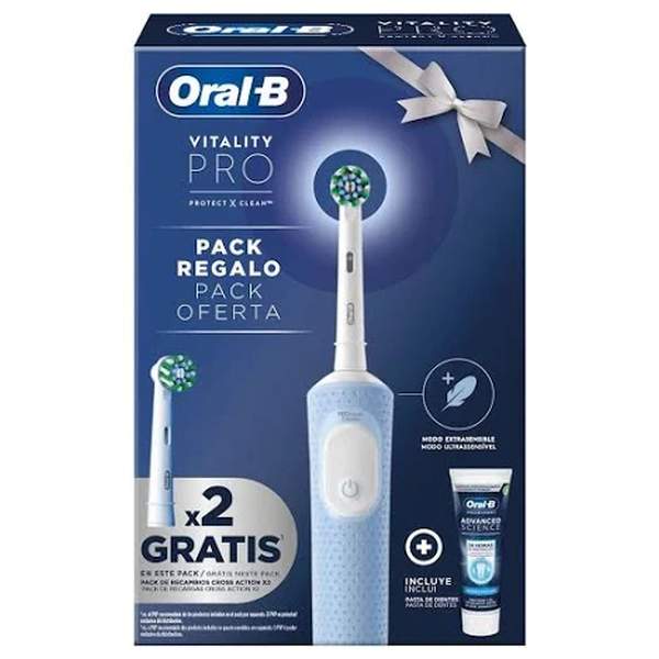 Oral-B Vitality Pro Electric Toothbrush with 2x Replacement Heads and 1x Toothpaste