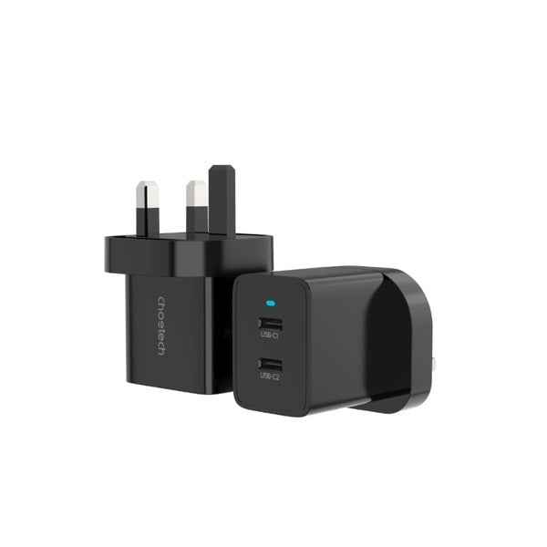 Choetech PD40W Dual Usb-C UK Charger Q5006