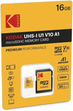 Kodak UHS-I U1 V10 microSDHC Premium Memory Card
