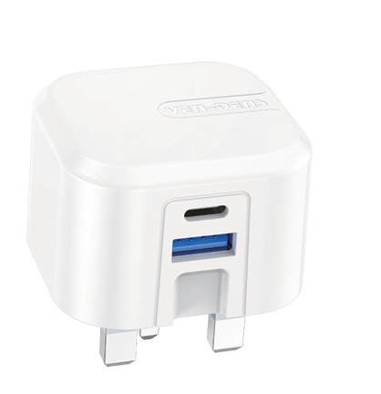 Ven-Dens Usb & Usb-C 25W 3 Pin Fast Charger SP-TC52AC