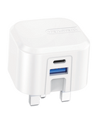 Ven-Dens Usb & Usb-C 25W 3 Pin Fast Charger SP-TC52AC