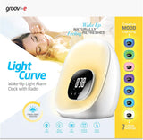 Groove Light Curve Alarm Clock with Radio