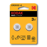 Kodak Max Lithium CR2032 x2 3V Batteries