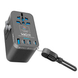 Microdia 1WorldAdapter PD140W GaN Pro 1xUsb + 3xUsb-C + 140W Usb-C Cable