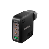 Microdia SmartCube Nano 140W 3x Usb-C & 1x Usb UK Charger Plug
