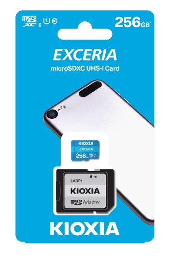 Exceria Kioxia microSDHC-I 256GB SD Card with Adapter