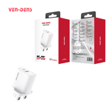 Ven-Dens 20W Usb+Usb-C UK Charger Plug SP-TC13AAC