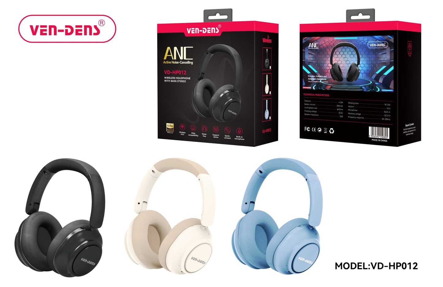 Ven-Dens VD-HP012 ANC Headphones