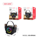 Ven-Dens Karaoke Speaker + 2 Microphones VD-SPK010