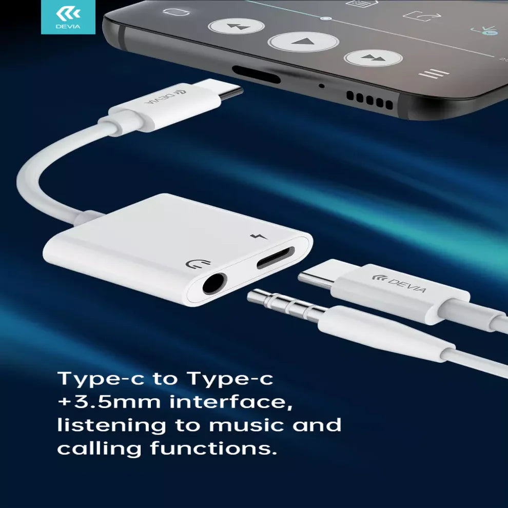 Devia Usb-C To Usb-C & 3.5mm Jack Adapter