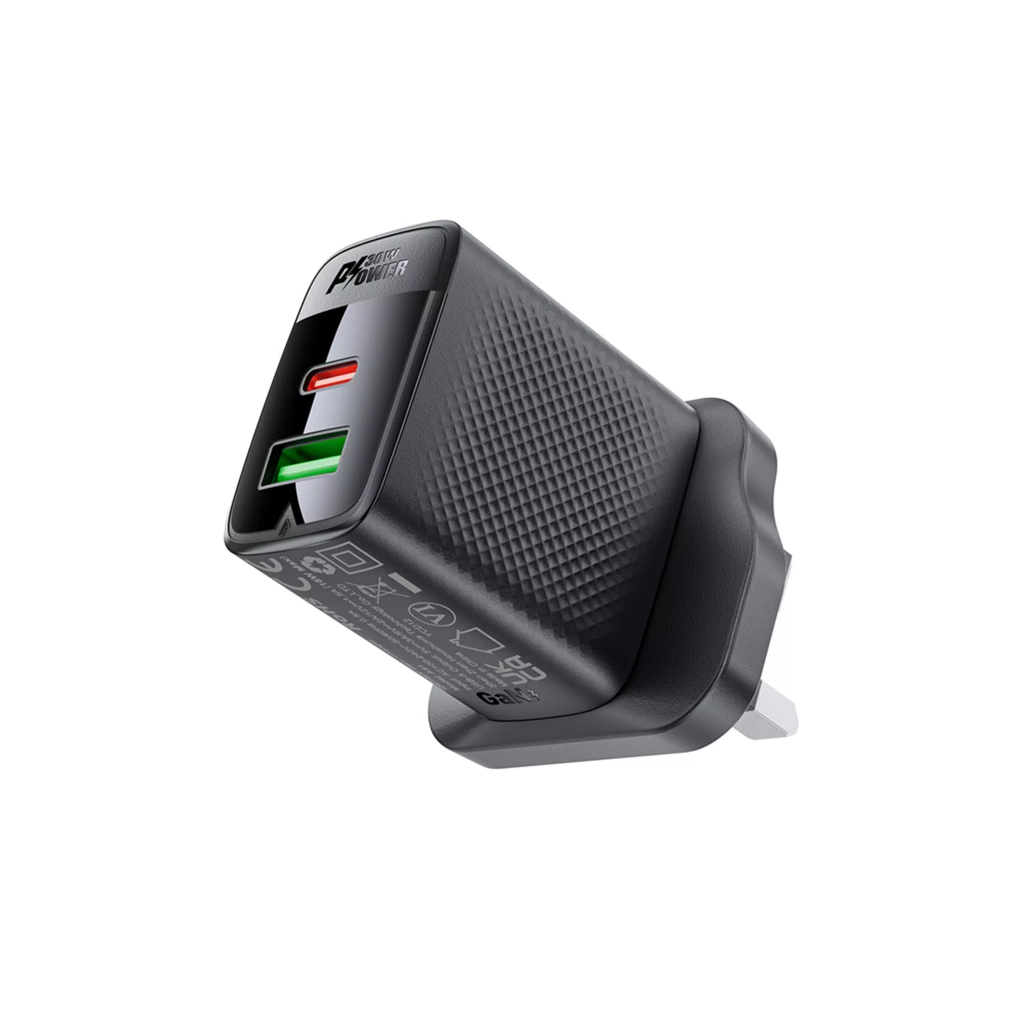 Acefast 30W Gan Usb-c + Usb UK Charger