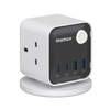 Momax 1- Charge Work Flow, 3-Outlet GaN Power Cube 30W Extension Plug Socket Power Strip - 2x USB-C & 2x USB