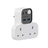 Momax 1-Charge Work Flow 2-Outlet T-Shaped Extension Socket Dual Usb + Dual Usb-C