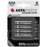 AgfaPhoto AAA 1.5V Alkaline Ultra Batteries Pack of 4