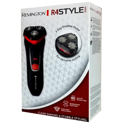 Remington R4001 Style R4 Cordless Shaver, Rechargeable Electric Razor with Pop-up Trimmer