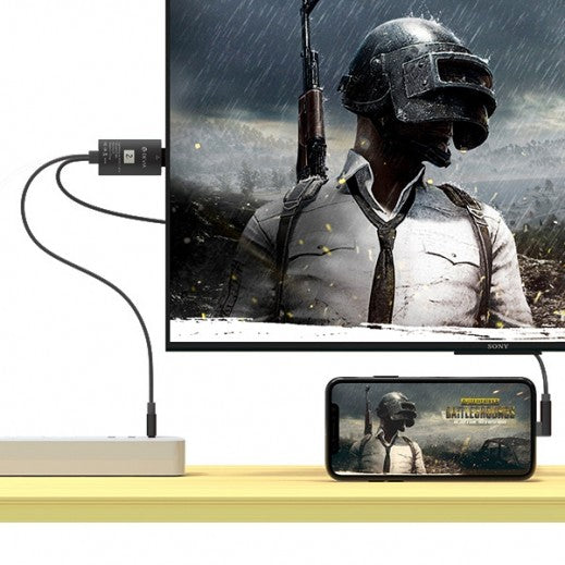 DEVIA STORM SERIES HDMI CABLE (HDMI TO LIGHTNING) – BLACK