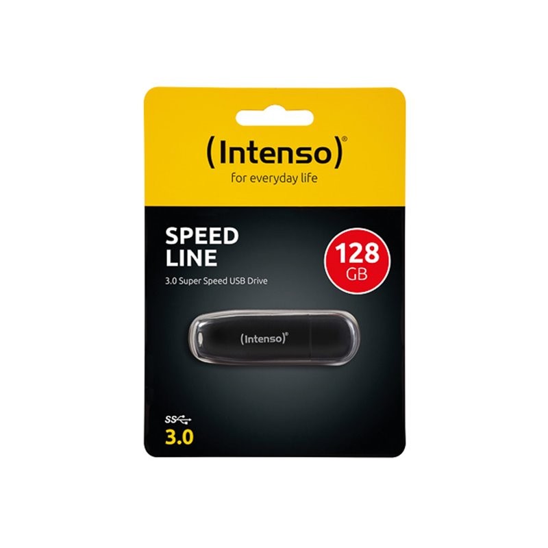 USB stick Black USB 3.0 Intenso Speed Line
